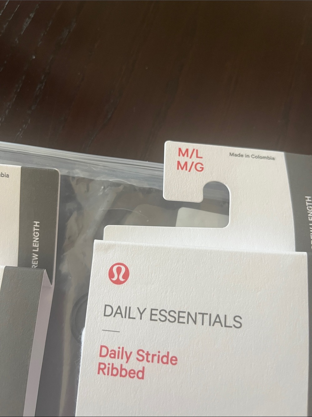 lululemon athletica Daily Essentials Crew Socks - White with Pink Accent - Picture 5 of 5